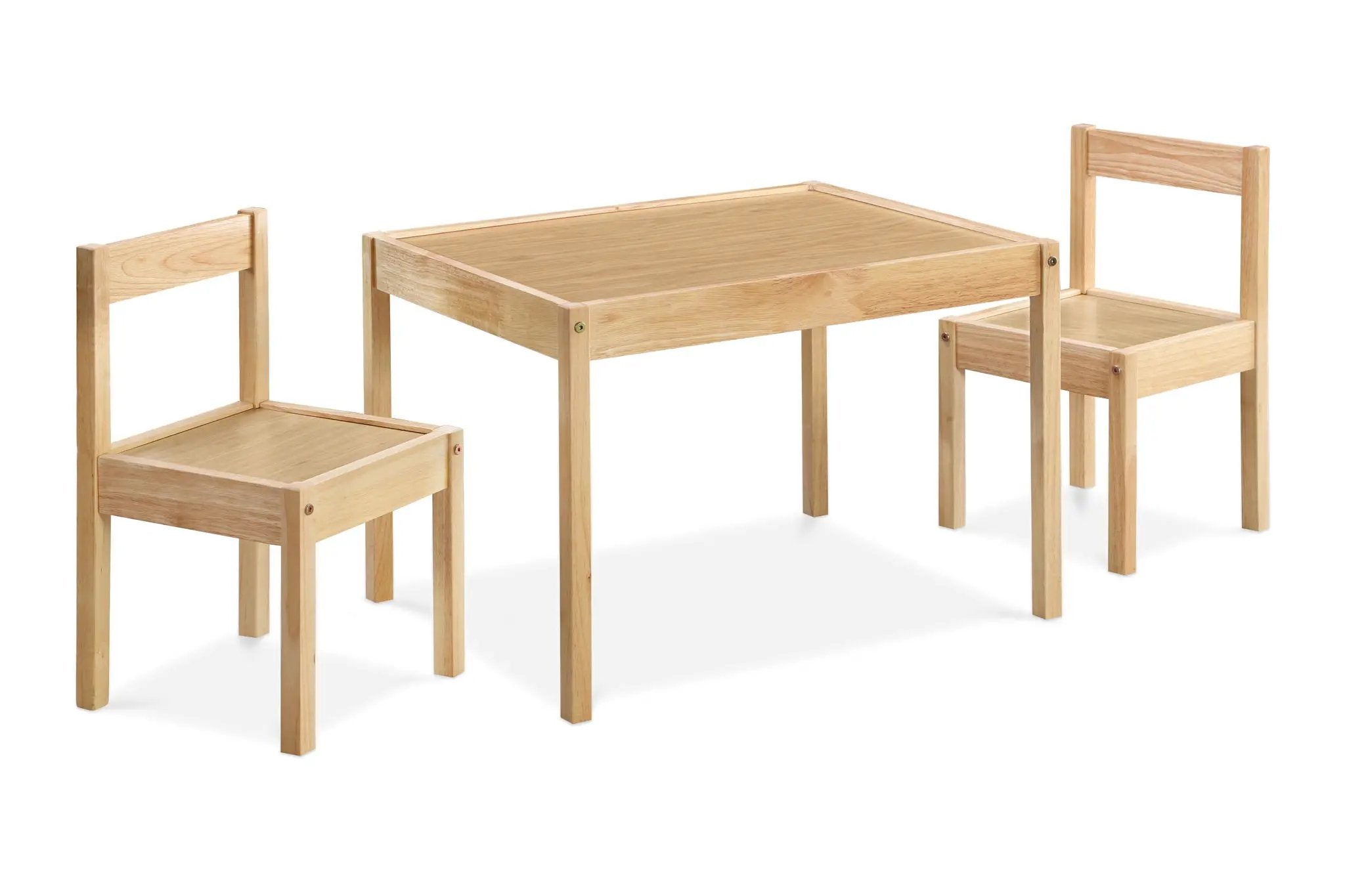 Della - 3 Piece Solid Wood Kids Table & Two Chair Set - Natural by Unique Piece Furniture