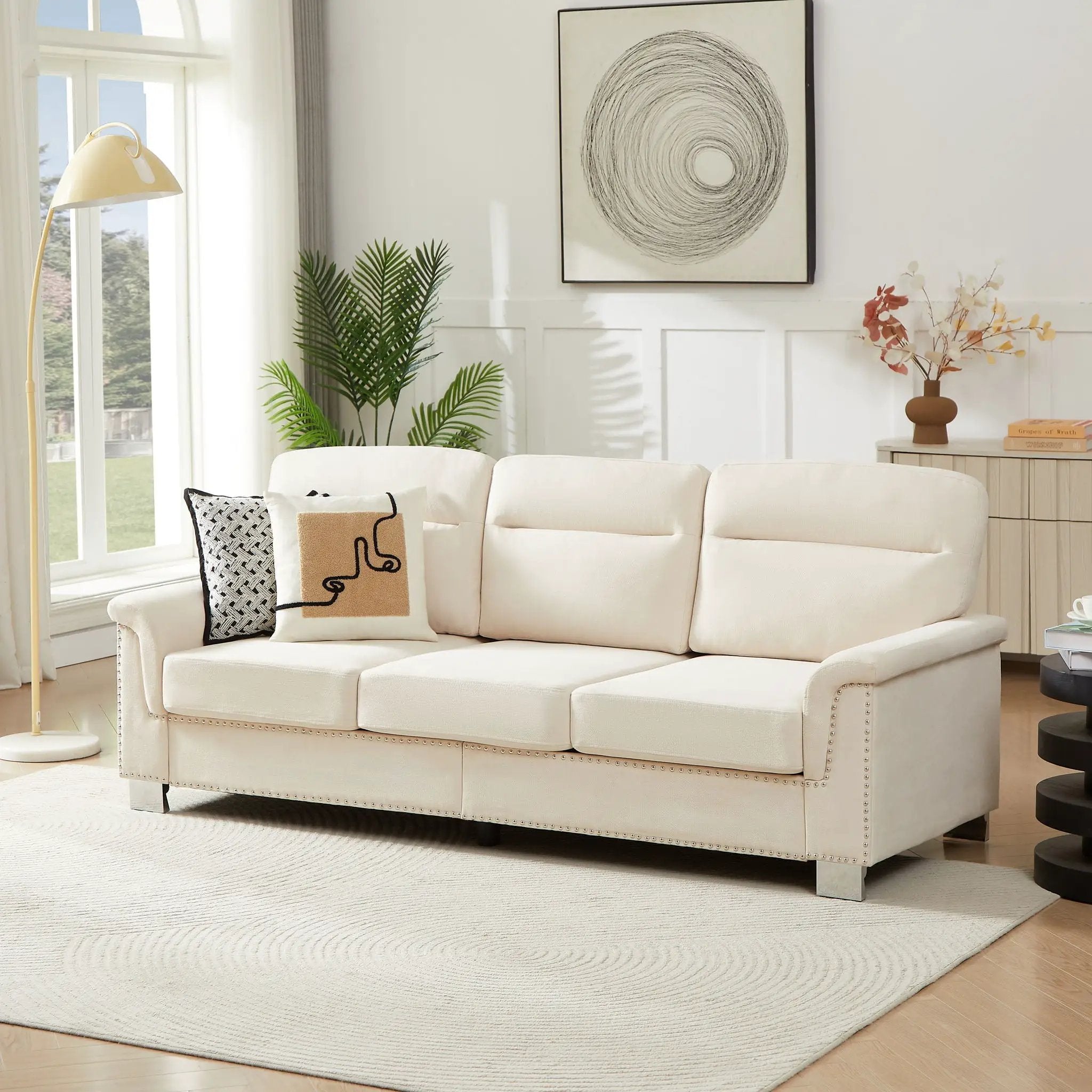 3 Seater Elegant Stationary Sofa by Unique Piece Furniture