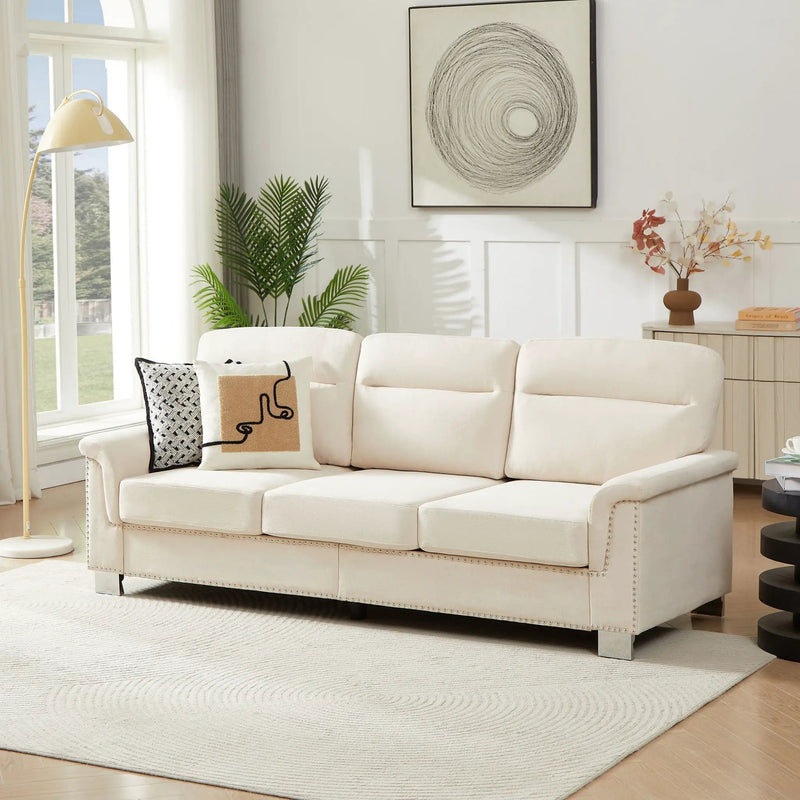3 Seater Elegant Stationary Sofa by Unique Piece Furniture