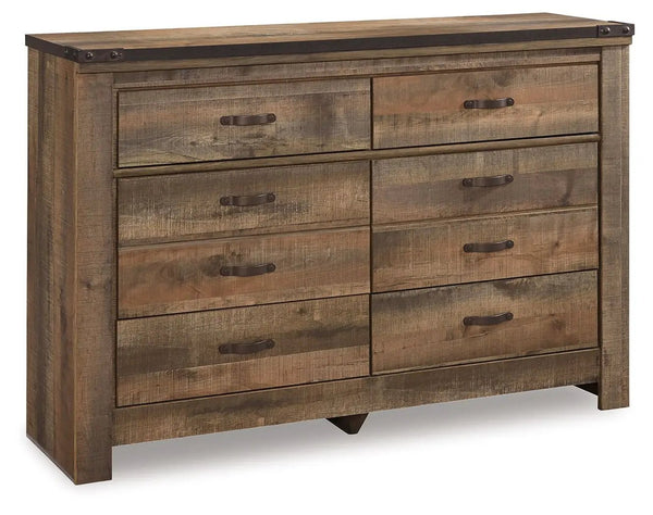Trinell - Commode six tiroirs - 61.34" x 15.98" x 42.99" - Brun foncé