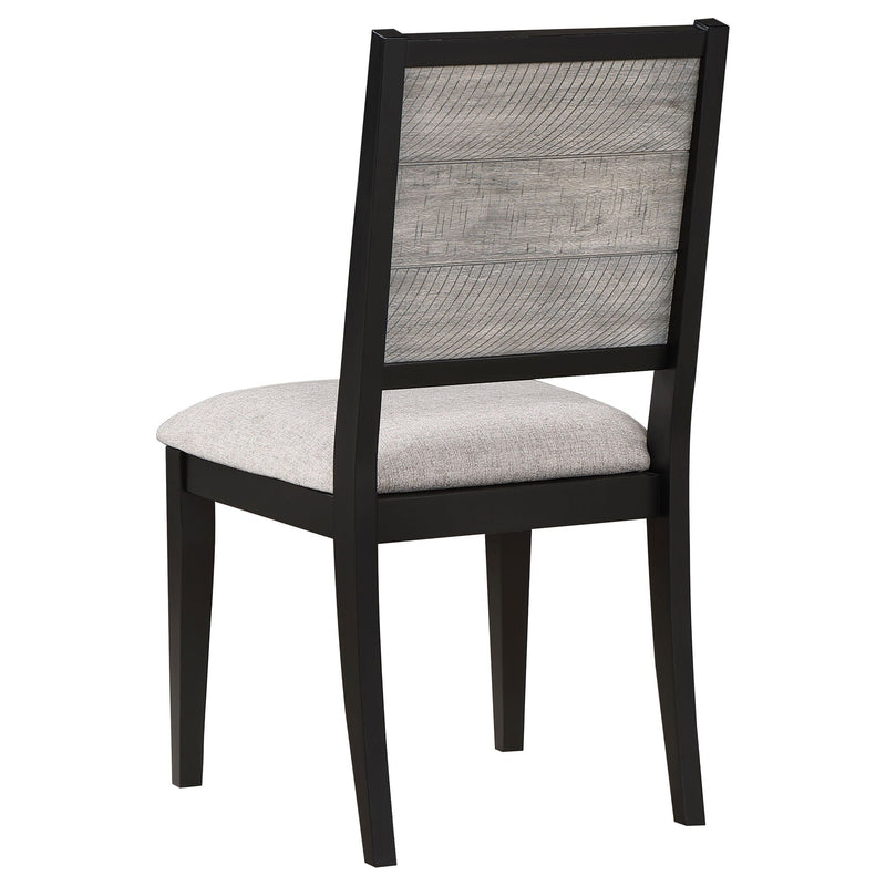 Elodie Wood Dining Side Chair Grey and Black (Set of 2) by Unique Piece Furniture