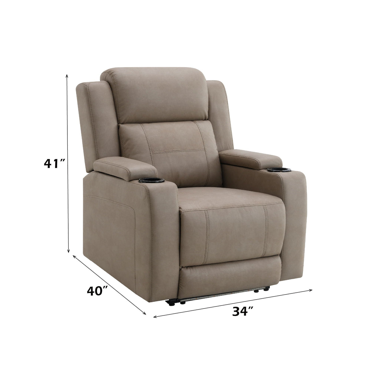 Lugo Power Motion Recliner With Cup Holder - Camel, photo 2 of 4