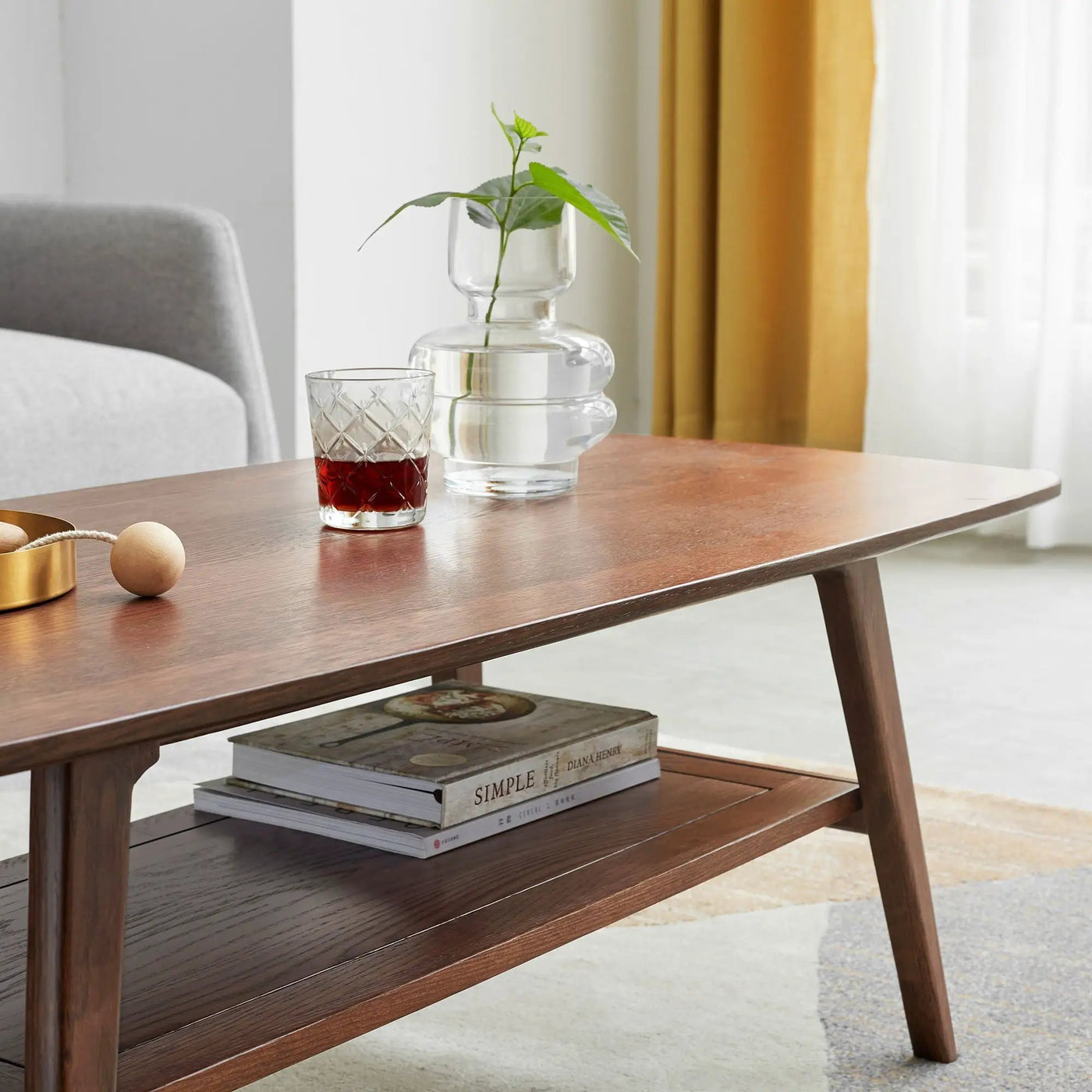 Low Coffee Table With Storage Shelf by HouseOfZazla