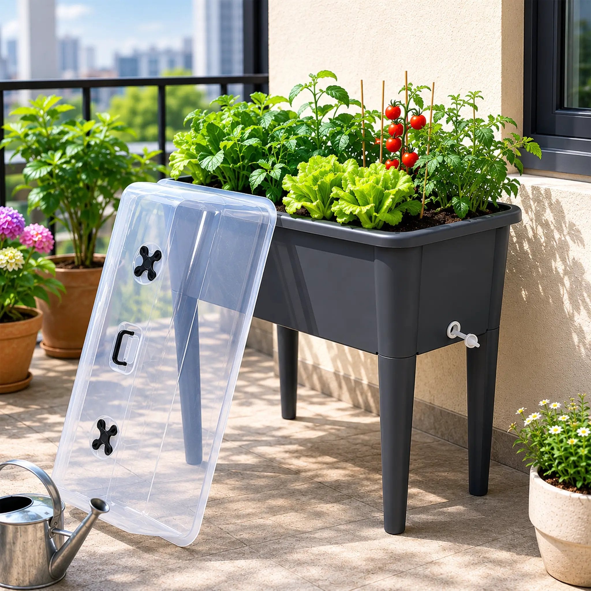 2 Piece Raised Garden Bed with Ventilated Lid by HouseOfZazla