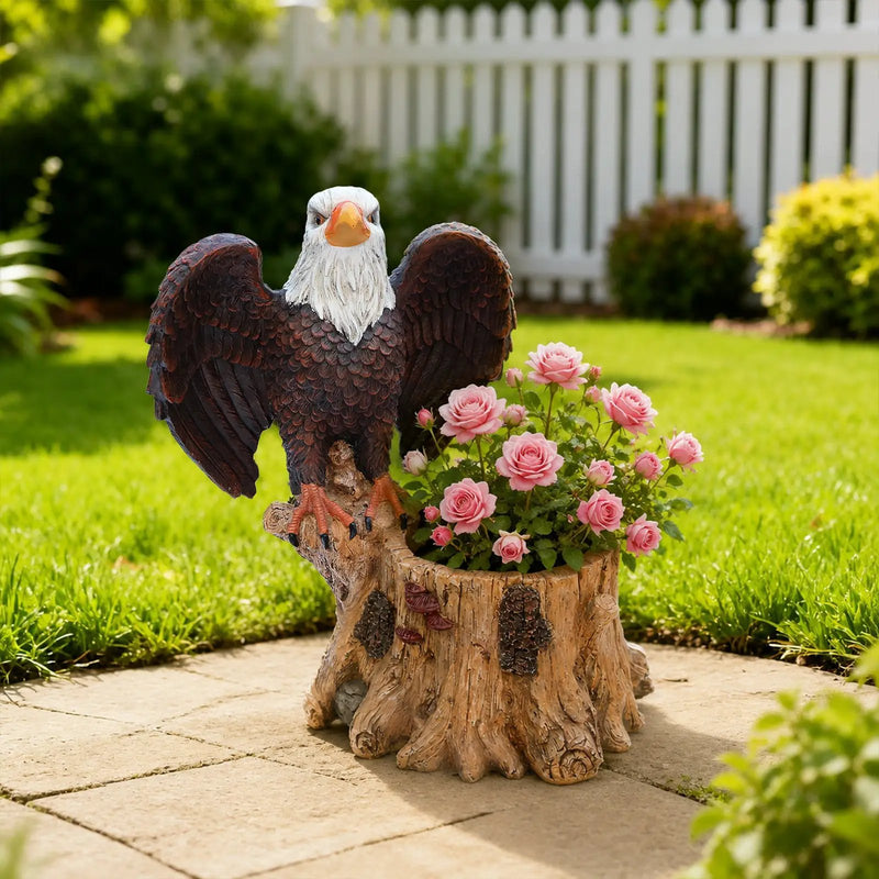 Majestic Eagle with Spread Wings Garden Planter Pot by HouseOfZazla