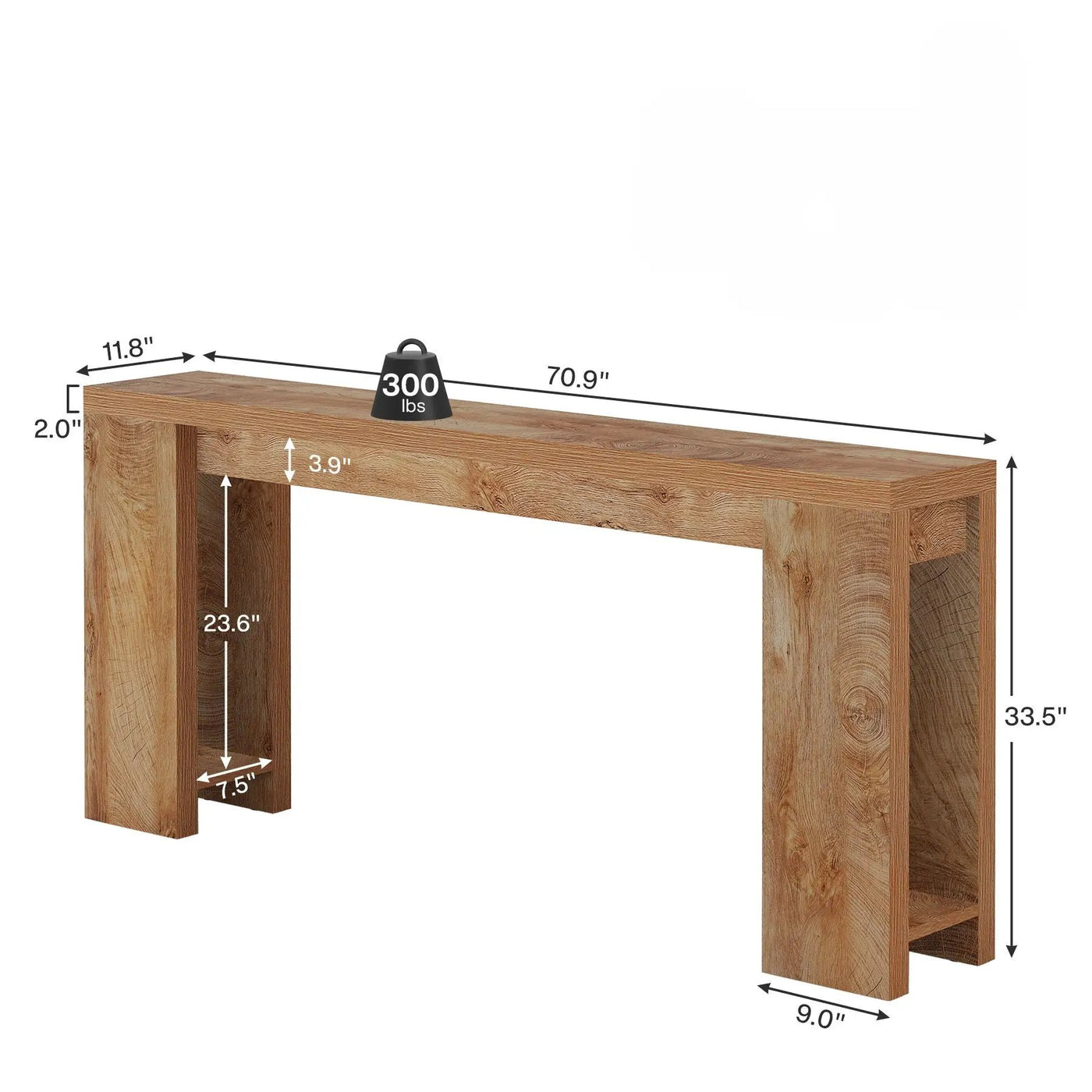 Extra Long Console Table For Living Hallway by HouseOfZazla