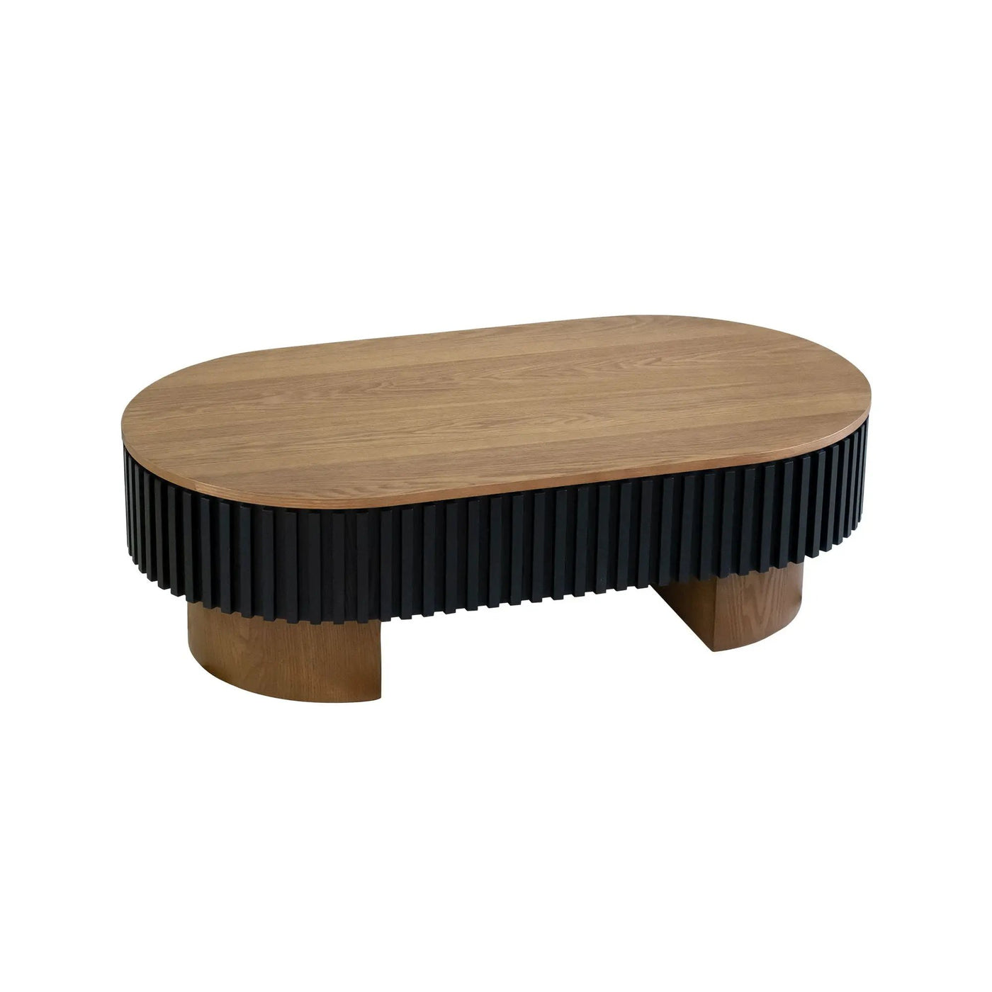 Elliptical Living Room Coffee Table With Hidden Storage And Removable Tabletop by HouseOfZazla
