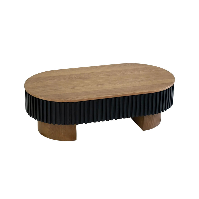 Elliptical Living Room Coffee Table With Hidden Storage And Removable Tabletop by HouseOfZazla