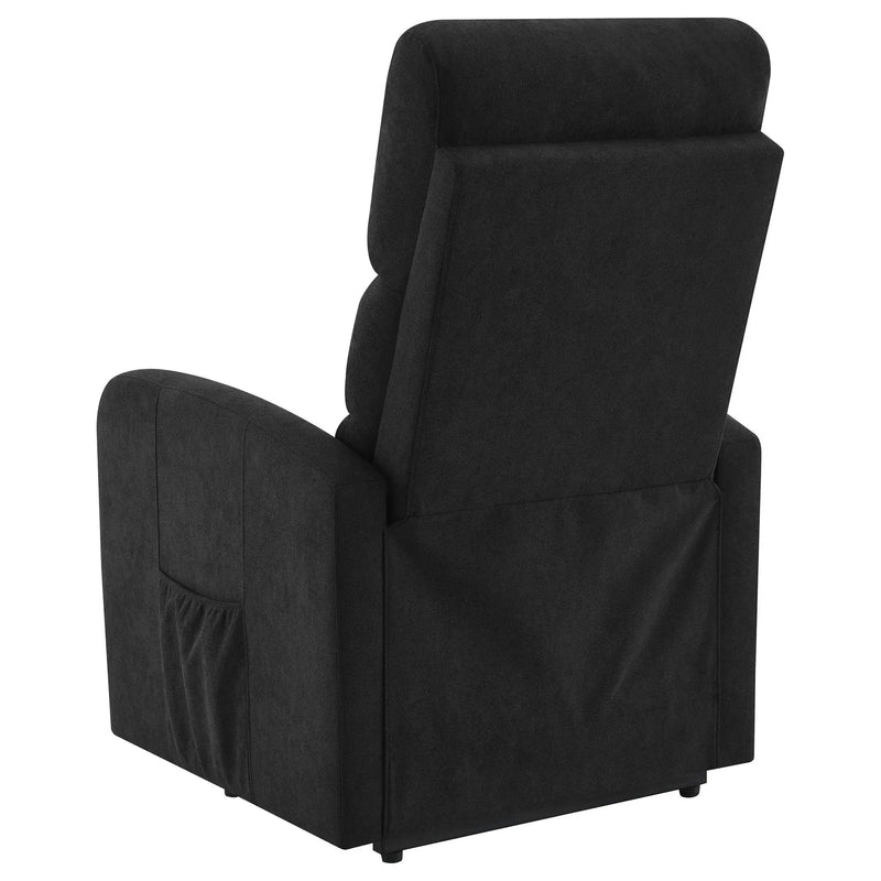 Royston - Upholstered Power Lift Recliner With Remote Comfort - Black by HouseOfZazla