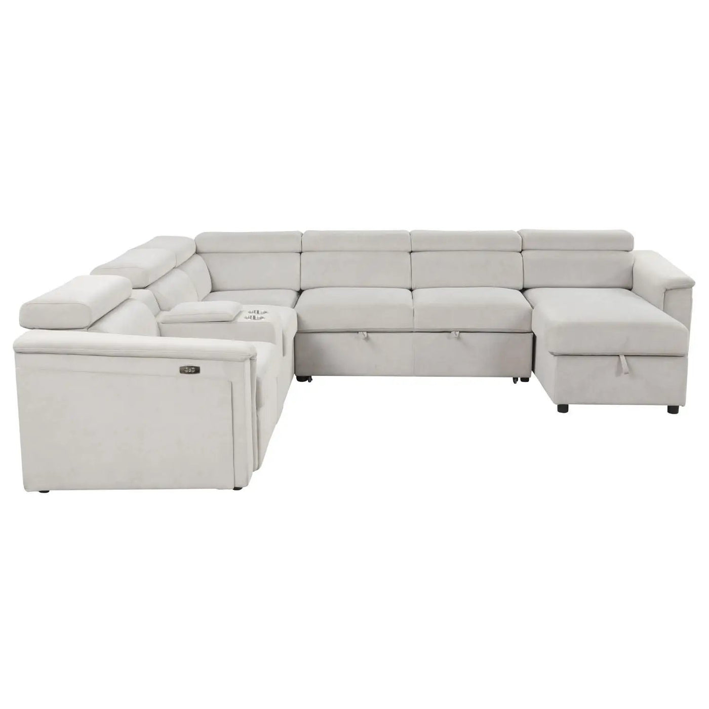Harvey - Power Recliner Sleeper Sectional by HouseOfZazla