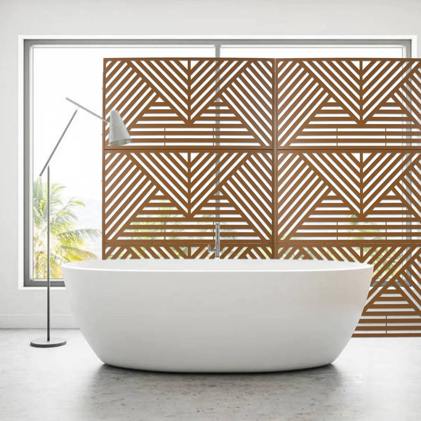 Freestanding Outdoor & Indoor Freestanding Metal Privacy Screen by HouseOfZazla