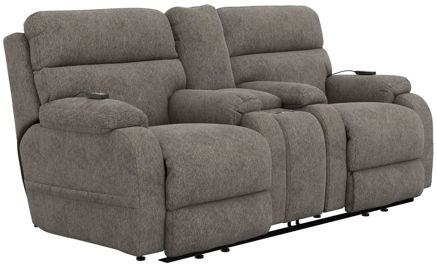 Regenerator - Dual Lift Power Headrest Console Loveseat With CR3 Heat/Massage/Lumbar/Zero Gravity by Unique Piece Furniture