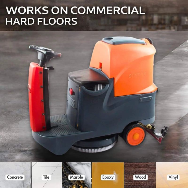 22-Inch Heavy-Duty Electric Industrial Ride-On Floor Scrubber With Dual Tanks (SAK40597) by SAKSBY WHOLESALE