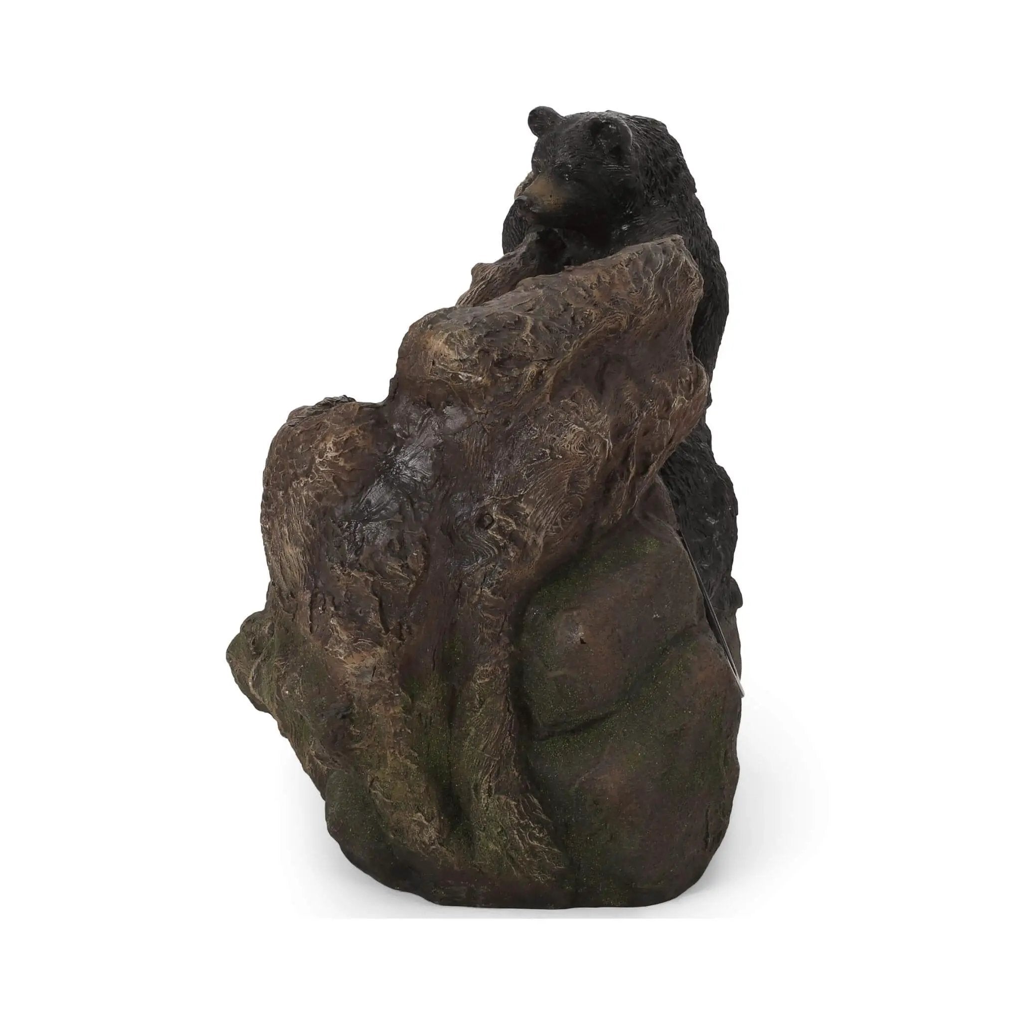 [CLEARANCE] Alora 22-Inch Weather-Resistant Outdoor Bears On A Log Floor Fountain With LED Lights (SAK77651) by SAKSBY WHOLESALE