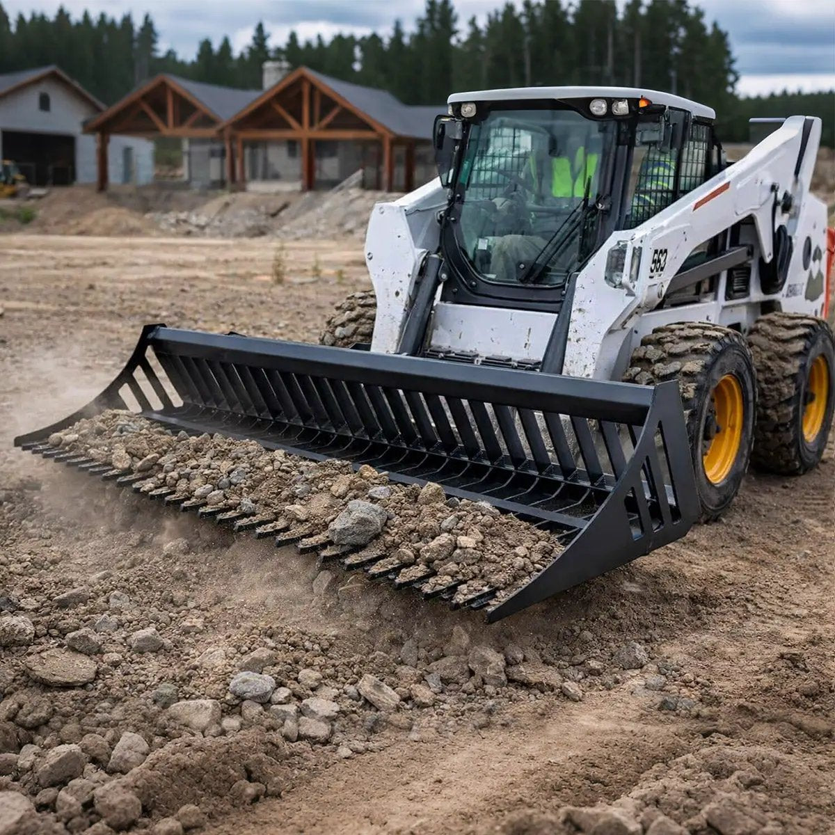 Greatbear Universal & Heavy-Duty Skid Steer Rock Bucket by Chery Industrial