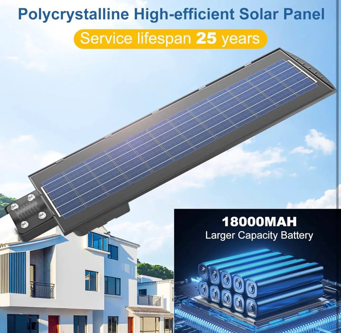 2200W Solar Street Light Parking Lot Lights, 6500K Solar Led Outdoor Lights, Solar Lights Outdoor Waterproof, Dusk to Dawn by Outdoor Solar Outlet