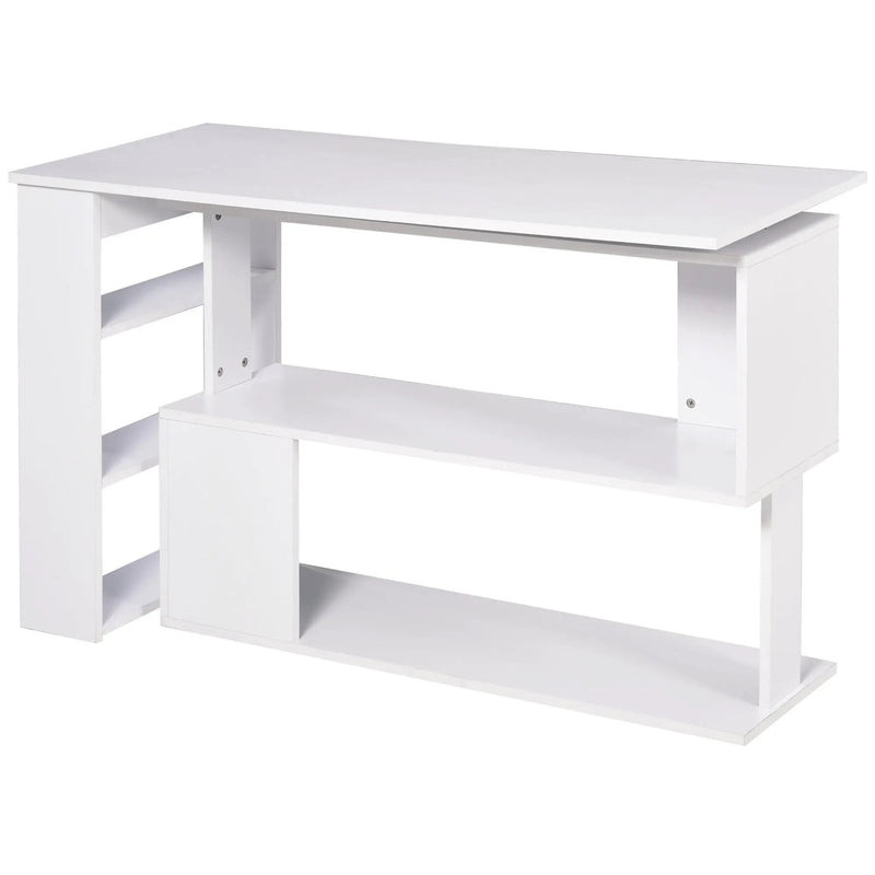 Writing Table Workstation: L Shaped Corner Computer Desk by HouseOfZazla