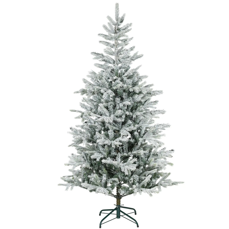 6 Ft Artificial Frosted Christmas Tree With Realistic Branches by HouseOfZazla