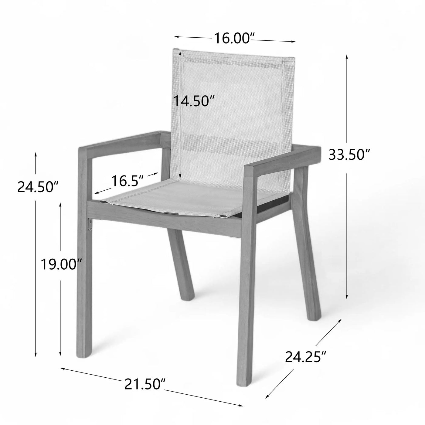 Belfast - Dining Chair With Acacia Wood Frame And Seating (Set of 2) by HouseOfZazla