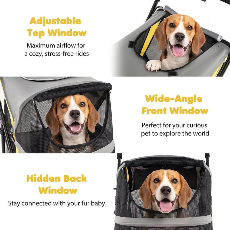 Heavy Duty Dog Stroller for Large Dogs - 220 LBS Capacity by DirectDeals