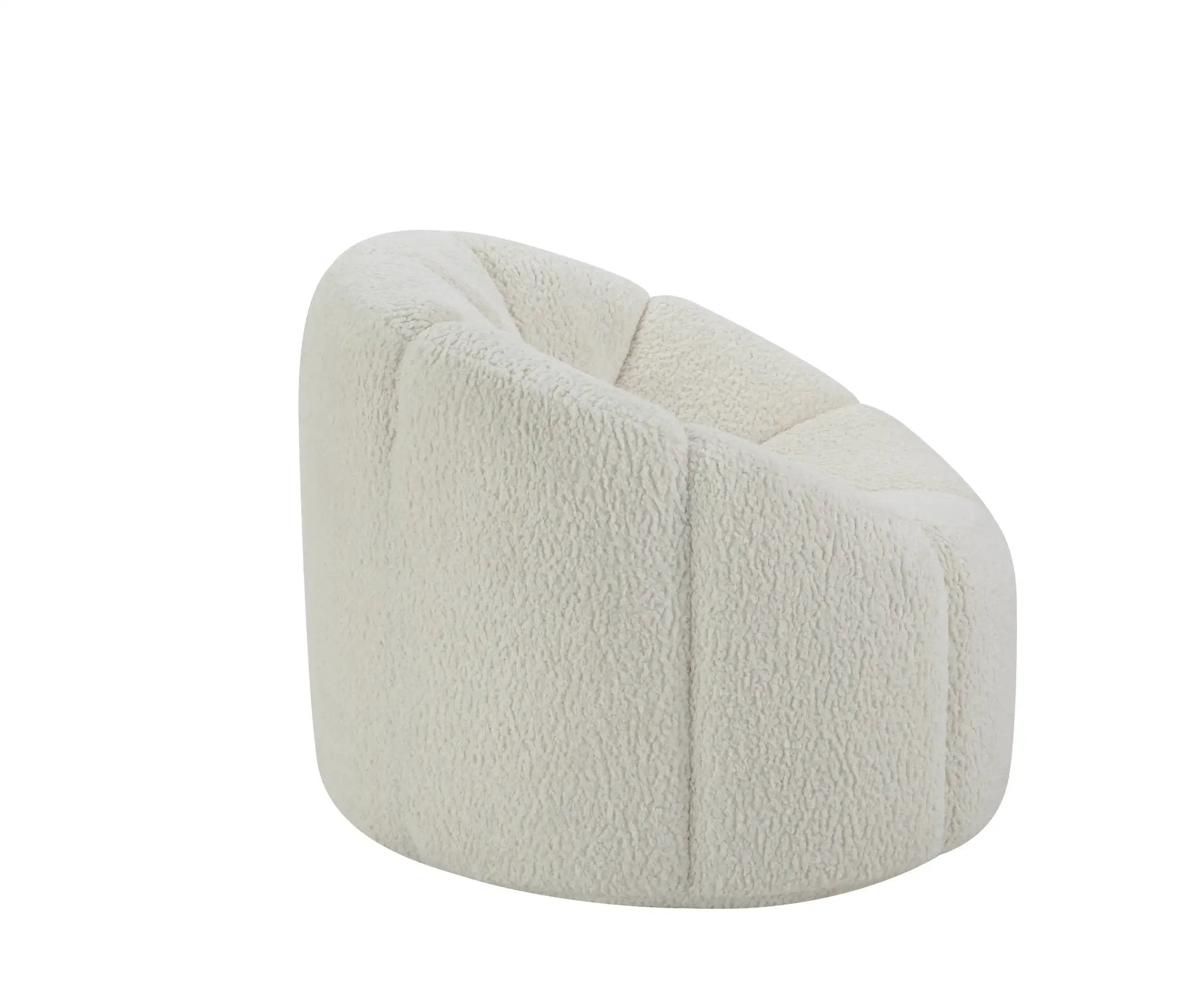 Osmash - Teddy Sherpa Chair With Swivel - White by Unique Piece Furniture