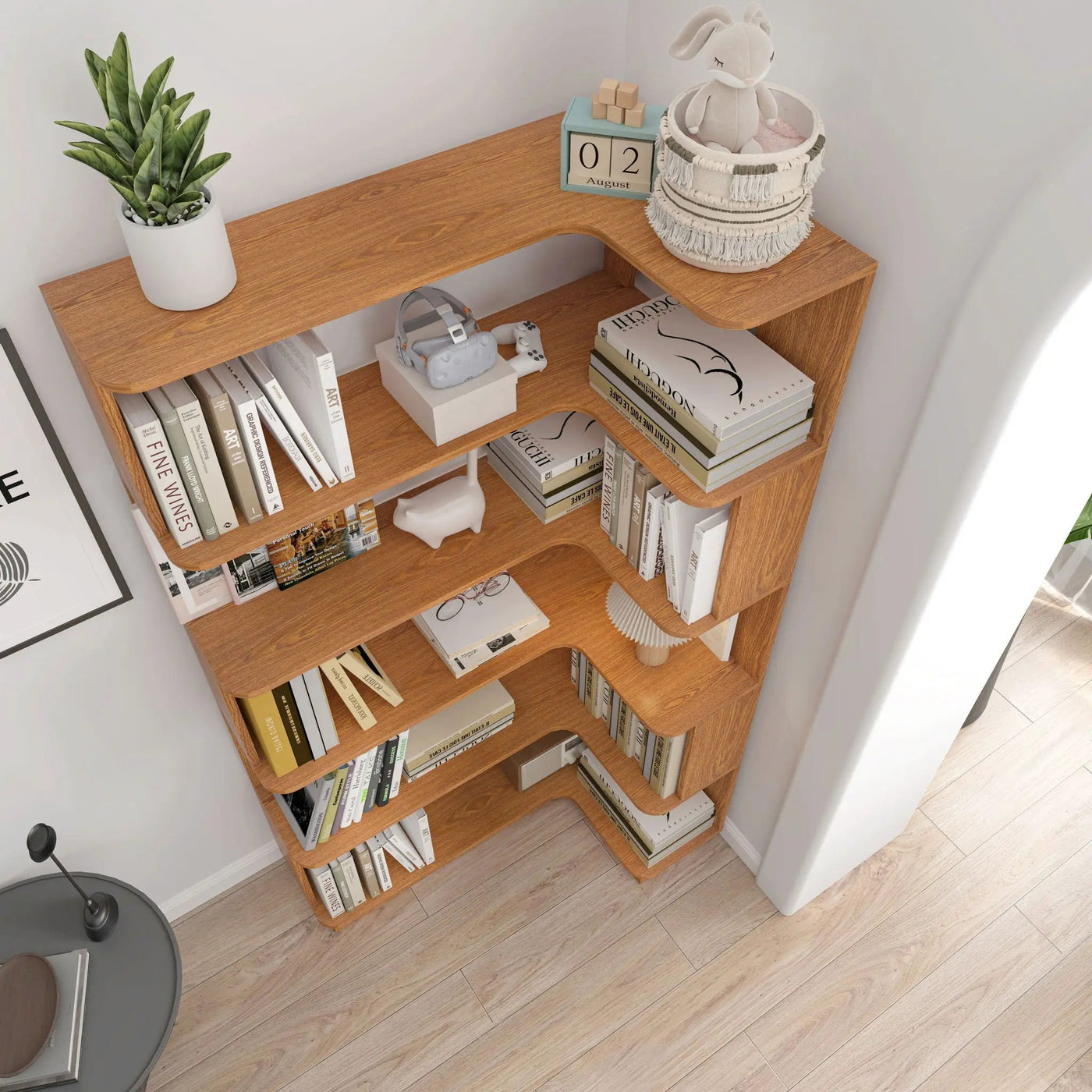 L-Shaped Design Corner Bookshelf by HouseOfZazla