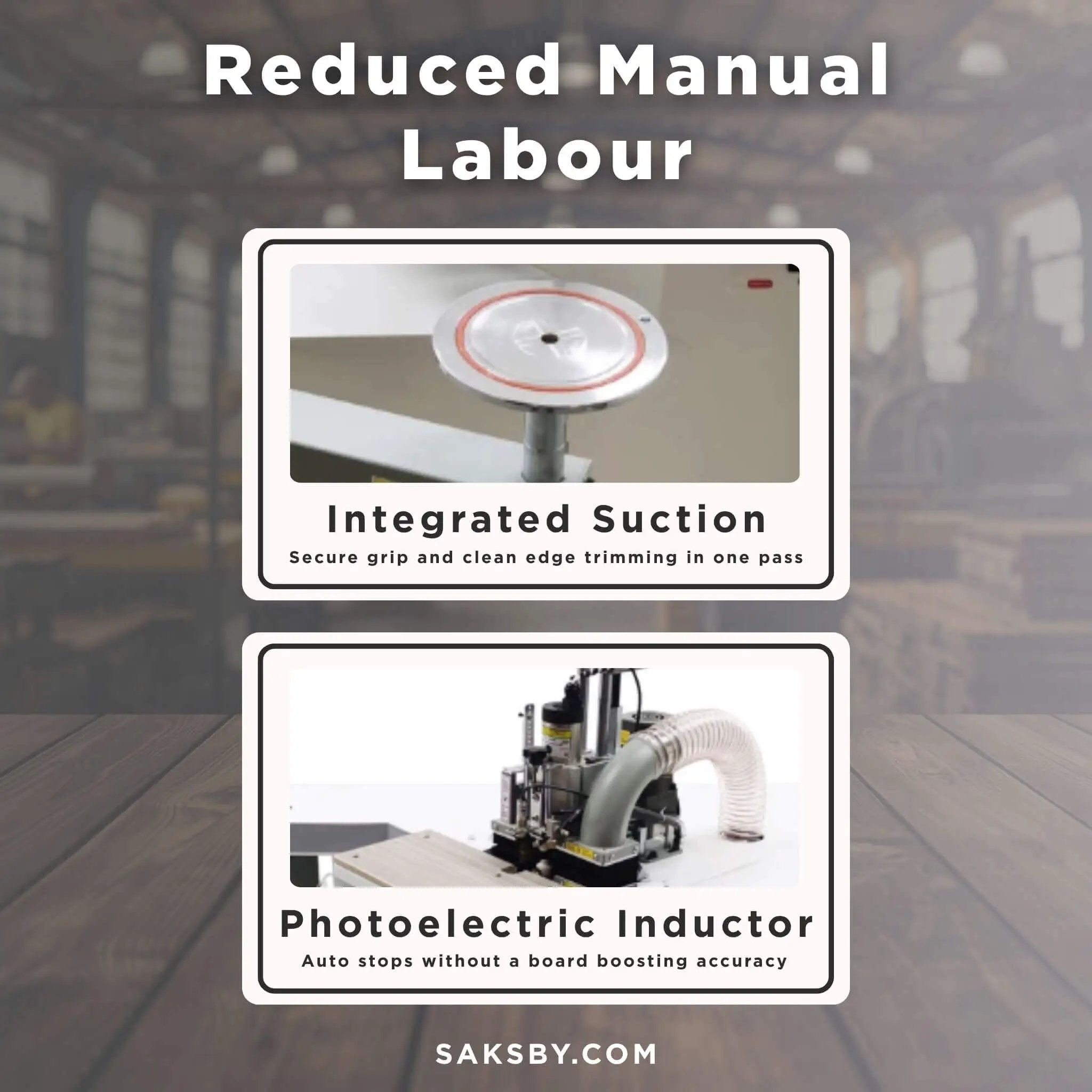 220V Curved Edge Trimming Machine With Foldable Arm (SAK60739) by SAKSBY WHOLESALE