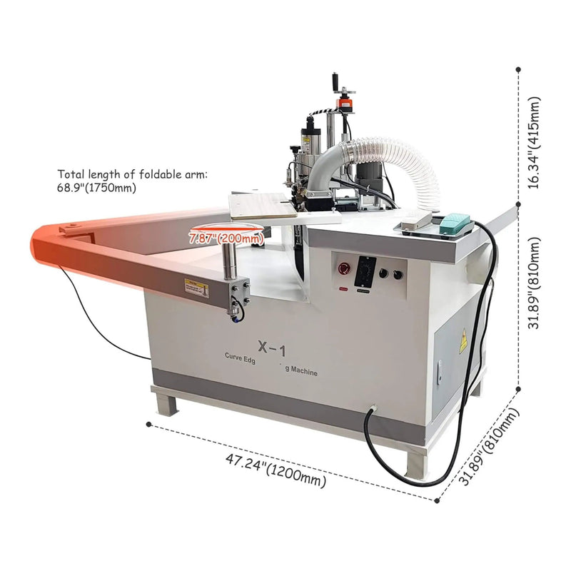 220V Curved Edge Trimming Machine With Foldable Arm (SAK60739) by SAKSBY WHOLESALE
