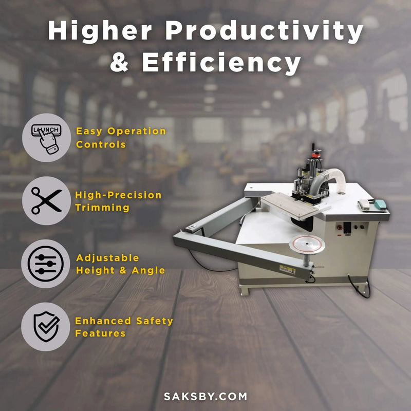 220V Curved Edge Trimming Machine With Foldable Arm (SAK60739) by SAKSBY WHOLESALE
