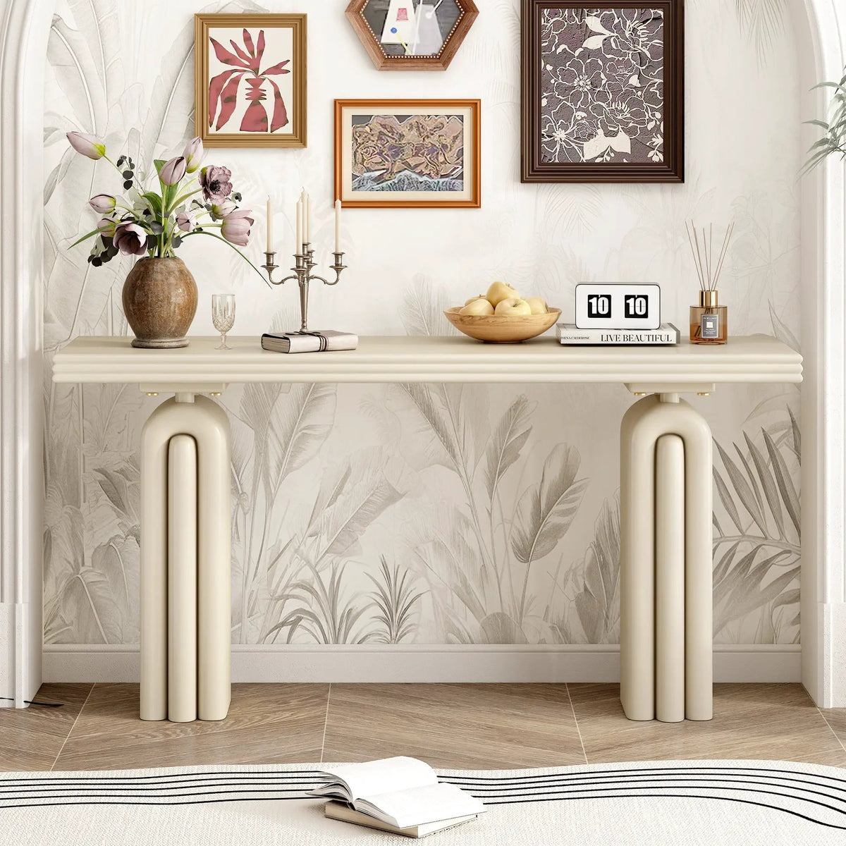 U_STYLE Chic Acacia Veneer Console Table by HouseOfZazla