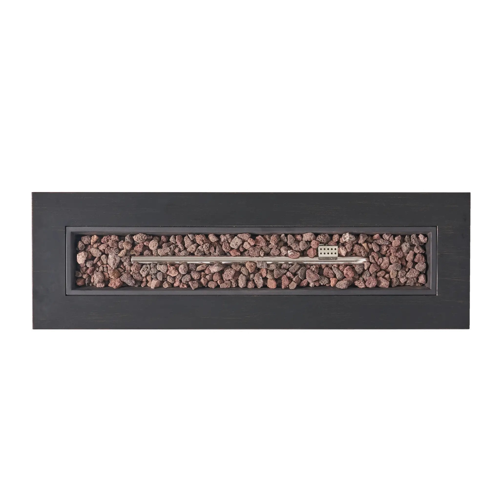 Modern Dark Grey 40' Outdoor Iron Propane Fire Pit by HouseOfZazla