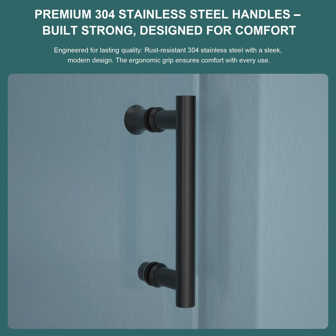 Modern Single Slide Shower Door, Tempered Glass, Stainless Steel Frame by HouseOfZazla