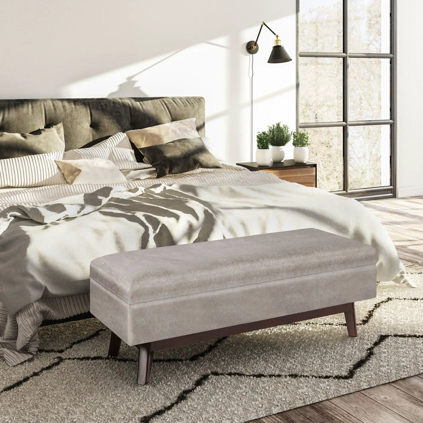Owen - Upholstered Rectangular Storage Ottoman by HouseOfZazla