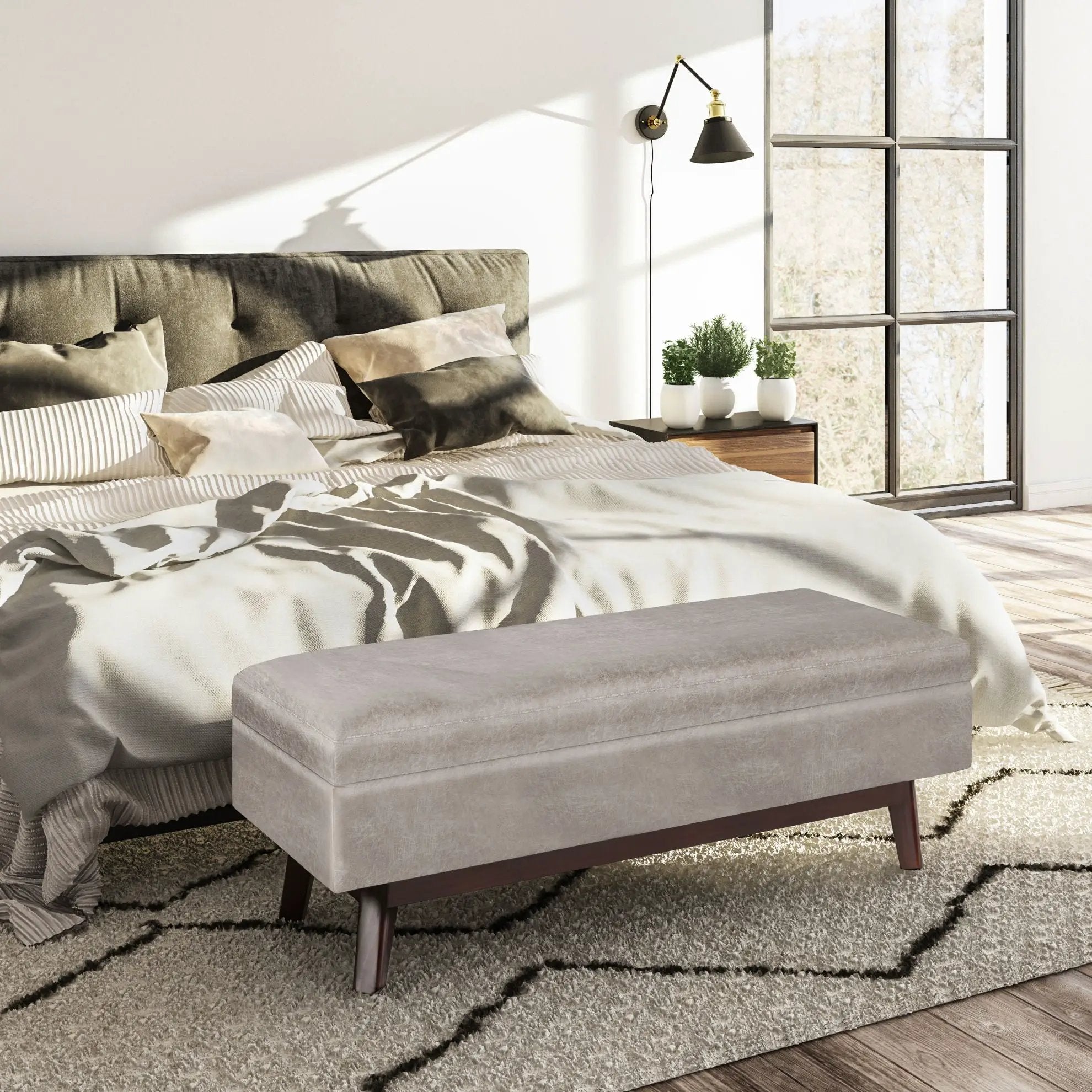 Owen - Upholstered Rectangular Storage Ottoman by HouseOfZazla