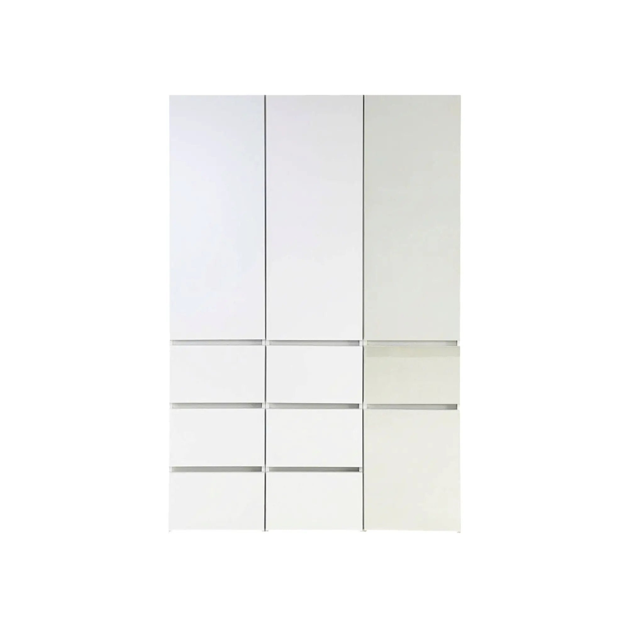 Elise - Modular Closet System With Mirror - White - Wood by HouseOfZazla