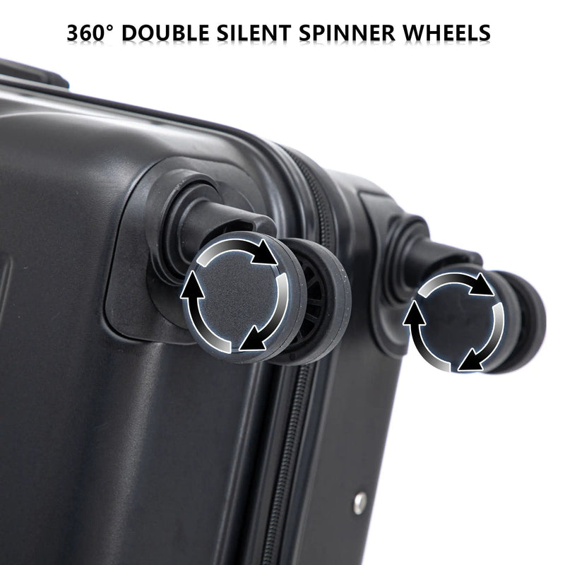 3 Pieces Set 20" / 24" / 28" Spinner Wheel Luggage With Combination Lock by HouseOfZazla