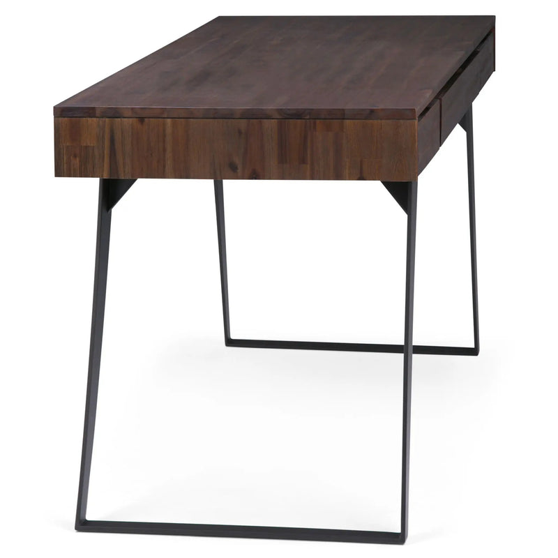 Lowry - Desk - Distressed Charcoal Brown by HouseOfZazla