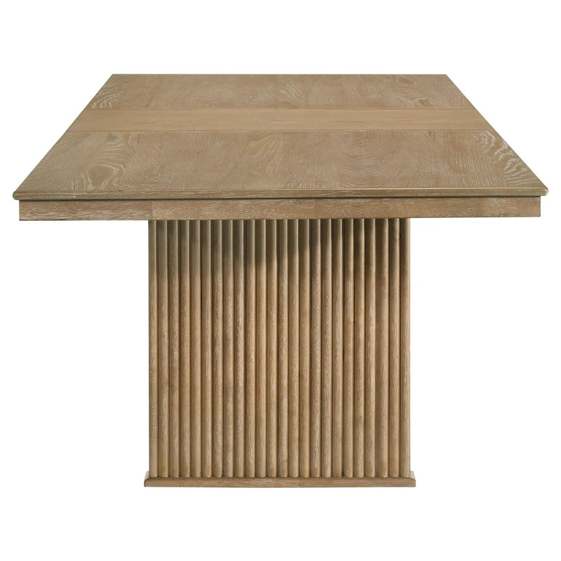 Adina 9-piece Extension Dining Set Distressed Light Brown by Unique Piece Furniture