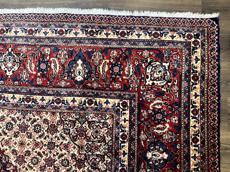 Persian Tabriz Rug 11x14 Navy Blue Herati Wool Carpet by Jewel Rugs