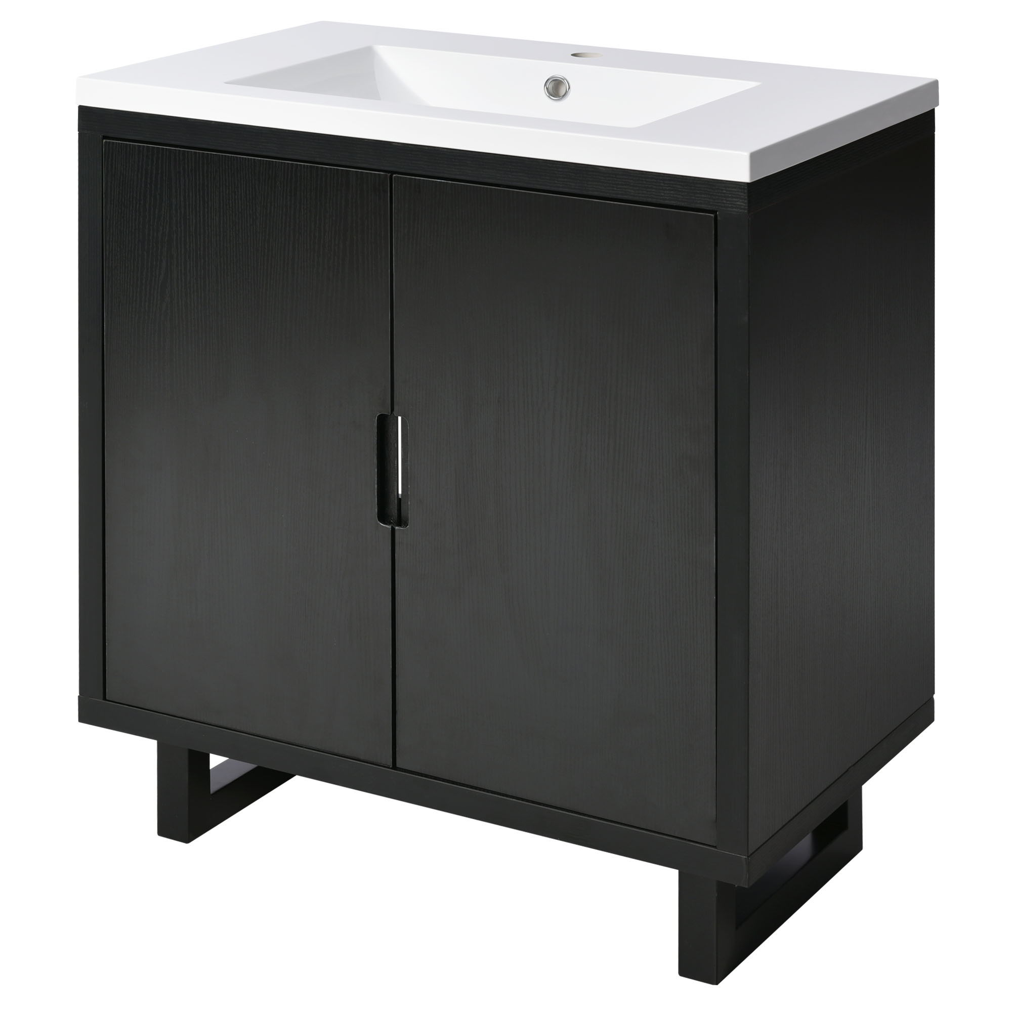 Bathroom Vanity Set With Sink, Combo Cabinet, Bathroom Storage Cabinet, Solid Wood Frame by HouseOfZazla