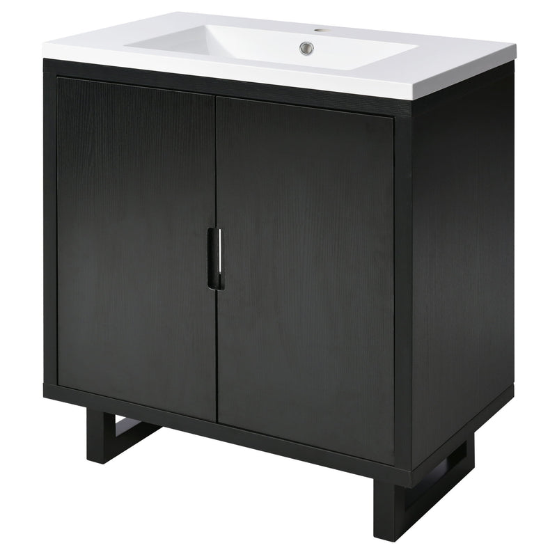 Bathroom Vanity Set With Sink, Combo Cabinet, Bathroom Storage Cabinet, Solid Wood Frame by HouseOfZazla