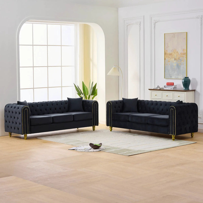 Modern Velvet Loveseat Sofa by HouseOfZazla