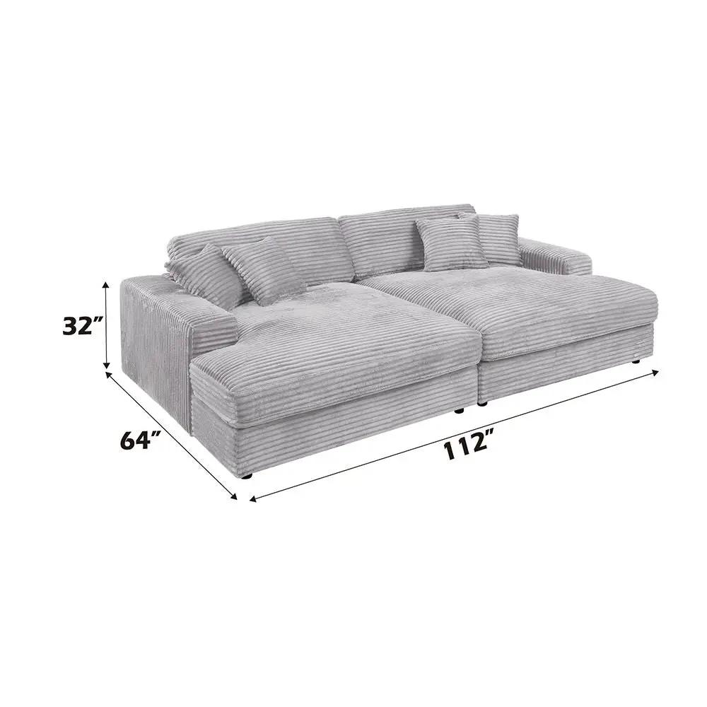 Hilde - Sectional Sofa With 4 Pillows by Unique Piece Furniture