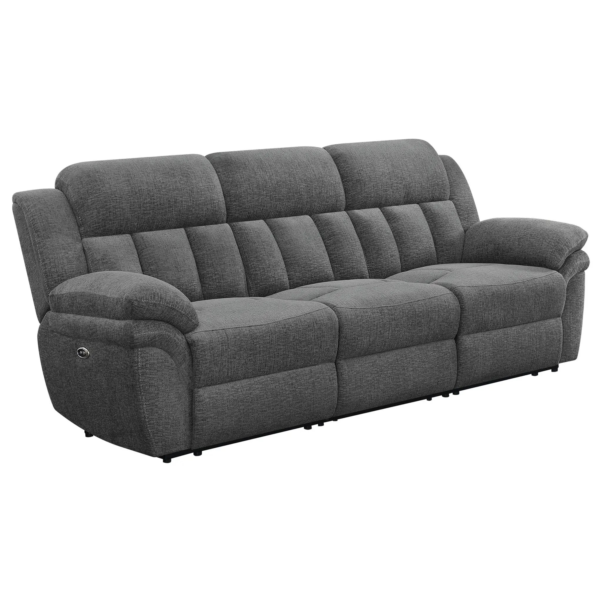 Bahrain Upholstered Power Sofa Charcoal by Unique Piece Furniture