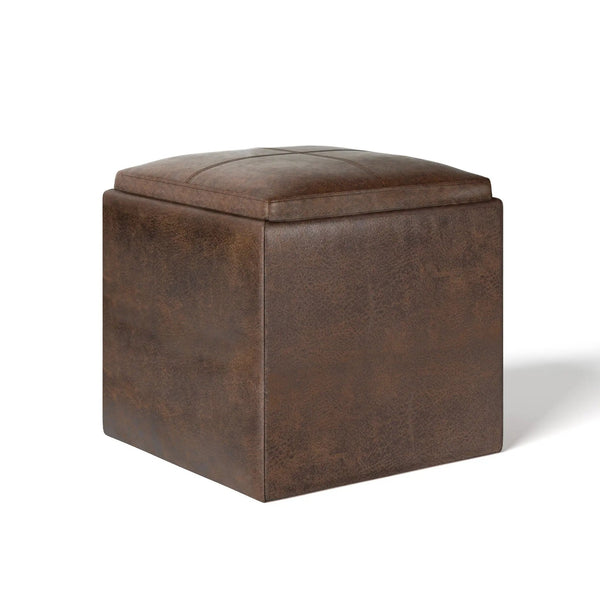 Rockwood - Upholstered Cube Storage Ottoman With Tray, photo 2 of 67