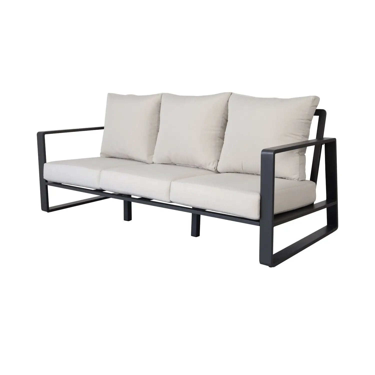 3 Person Sofa With Rectangular Coffee Table, Cushions Tino Tino - Beige by Unique Piece Furniture
