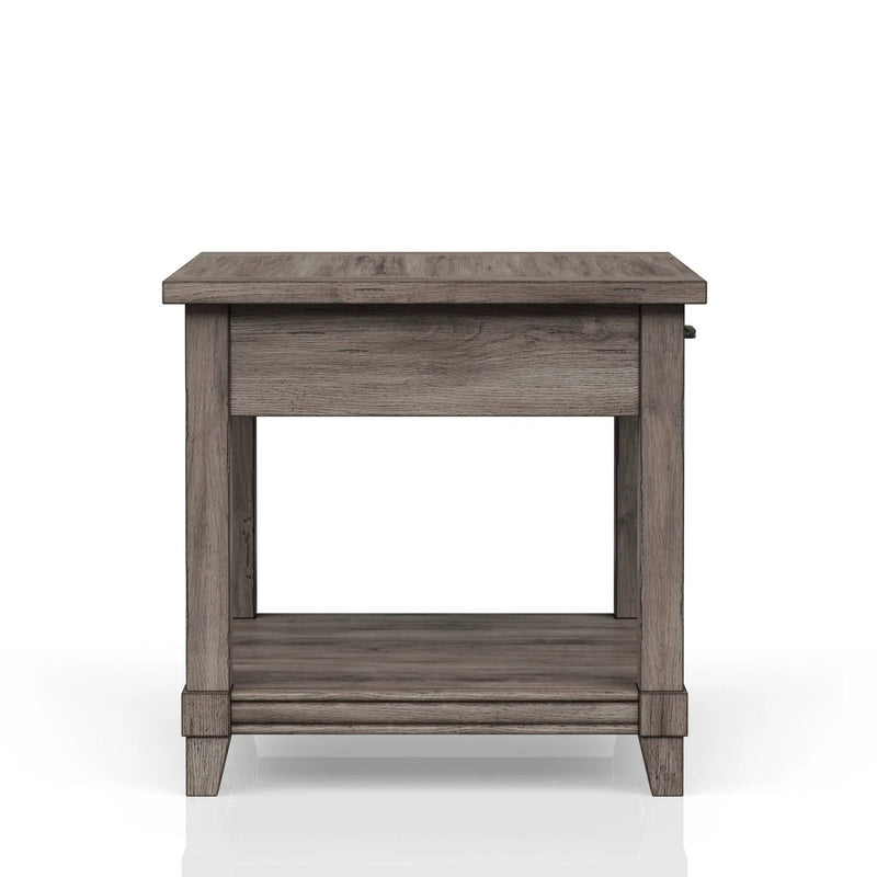 End Table With Storage Drawer Usn - Gray by HouseOfZazla