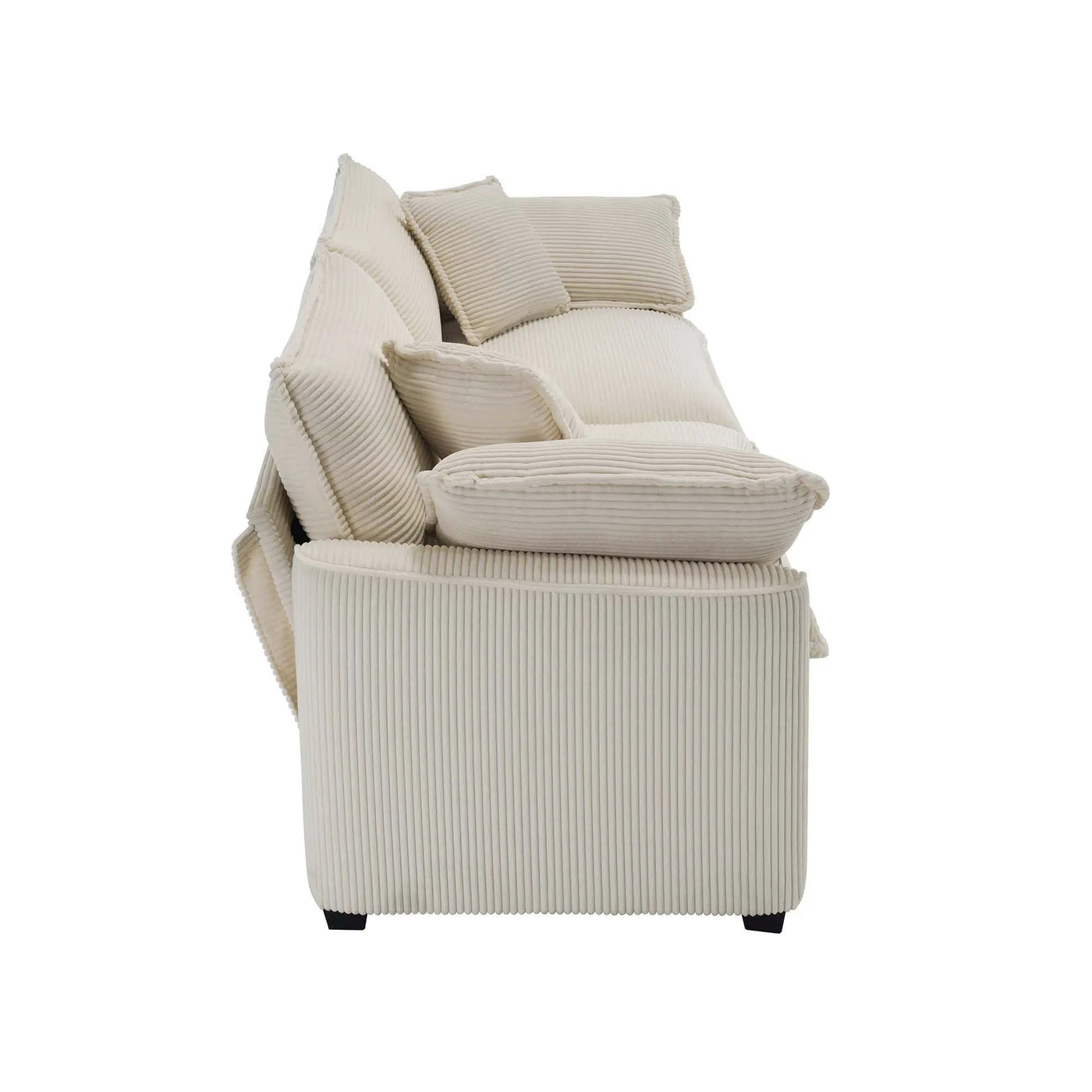 Modern 2 Seater With 4 Pillows, Upholstered Deep Seating Loveseat by HouseOfZazla