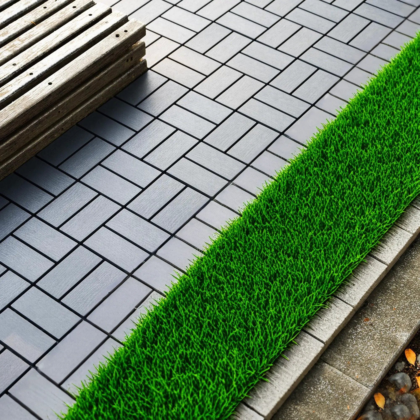 Plastic Interlocking Deck Tiles Patio Deck Tiles Waterproof Outdoor Use by HouseOfZazla