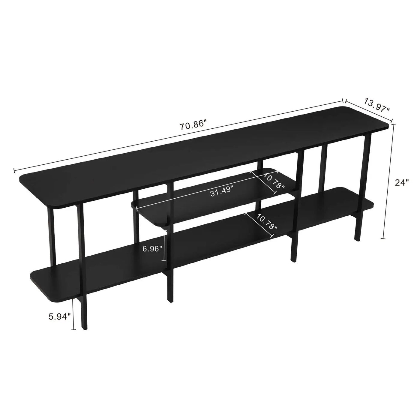 Celine - 3 Shelf Console Table by HouseOfZazla